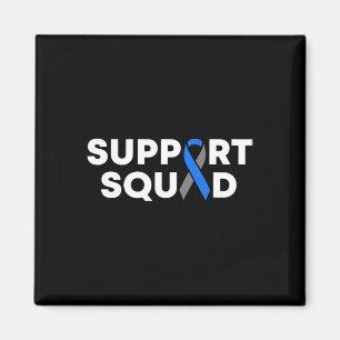Diabetes Awareness Month Support Squad Blue Ribbon Magnet