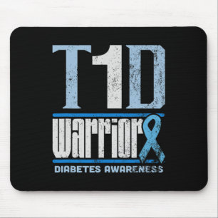 Diabetes awareness month T1D Diabetes warrior Mouse Mat