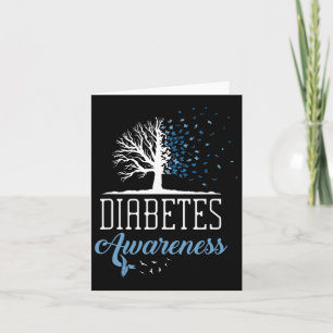 Diabetes Awareness Month Vintage Butterfly T1 T2  Card