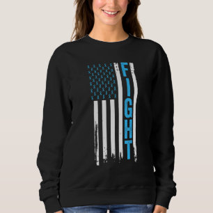 Diabetes Awareness Patriotic Diabetic American Fla Sweatshirt