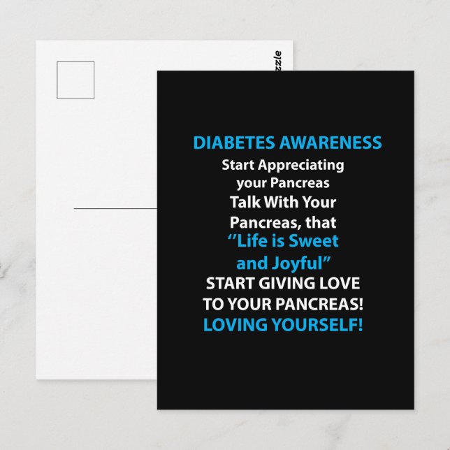 Diabetes Awareness Postcard (Front/Back)