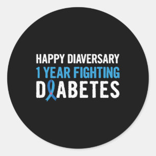 Diabetes Awareness Pun For A Type 1 Diabetes Diabe Classic Round Sticker
