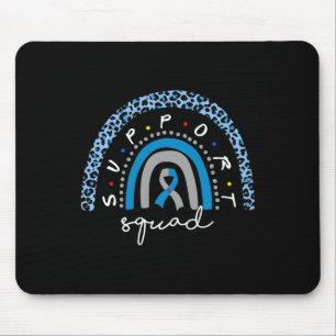 Diabetes Awareness Rainbow Leopard Support Squad B Mouse Mat