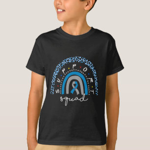 Diabetes Awareness Rainbow Leopard Support Squad B T-Shirt