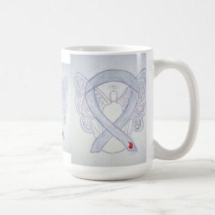 Diabetes Awareness Ribbon Angel Art Mug