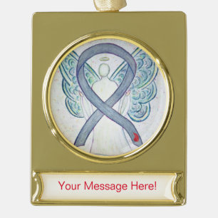 Diabetes Awareness Ribbon Angel Art Ornament