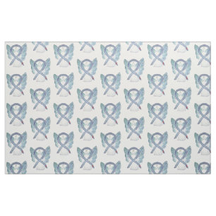Diabetes Awareness Ribbon Angel Custom Fabric