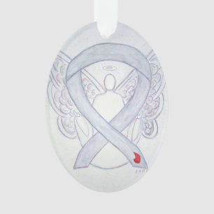 Diabetes Awareness Ribbon Angel Ornament