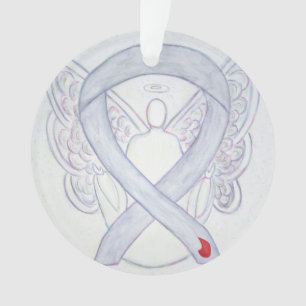 Diabetes Awareness Ribbon Angel Ornaments
