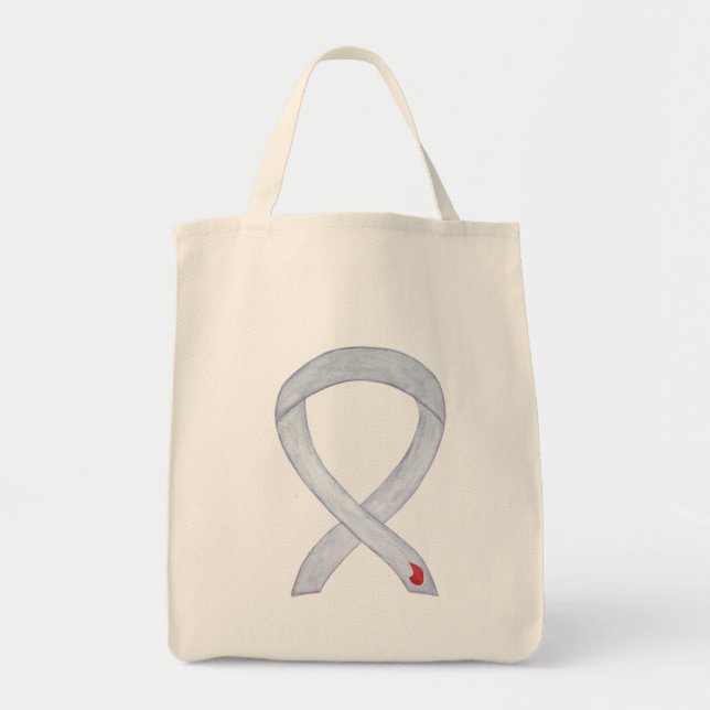 Diabetes Awareness Ribbon Custom Art Tote Bag (Front)