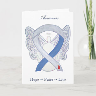 Diabetes Awareness Ribbon IDDM Angel Greeting Card