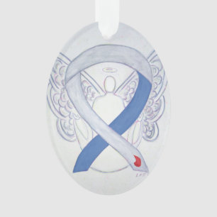 Diabetes Awareness Ribbon IDDM Angel Ornament