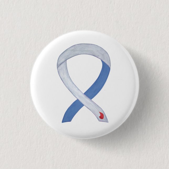 Diabetes Awareness Ribbon IDDM Custom Pins (Front)