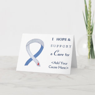 Diabetes Awareness Ribbon IDDM Greeting Card