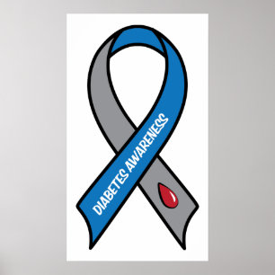 Diabetes Awareness Ribbon Poster