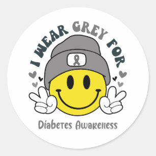 Diabetes Awareness Ribbon Support Gifts Classic Round Sticker