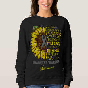 Diabetes Awareness She Is A Diabetes Warrior She I Sweatshirt
