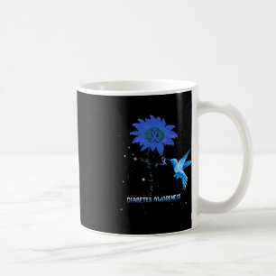 Diabetes Awareness Sunflower Lover Hummingbird Rib Coffee Mug