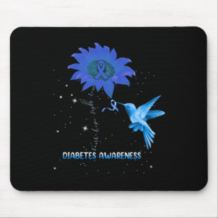 Diabetes Awareness Sunflower Lover Hummingbird Rib Mouse Mat