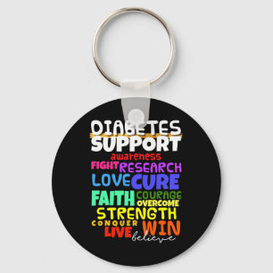 Diabetes Awareness  Support Month Walk  Key Ring