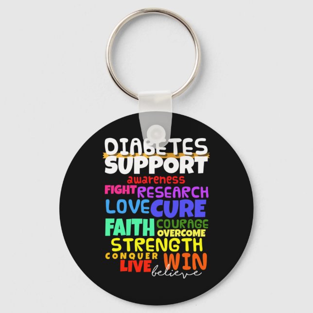 Diabetes Awareness  Support Month Walk  Key Ring (Front)