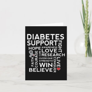 Diabetes Awareness  Support Month Walk Tee Card