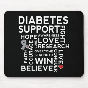 Diabetes Awareness Support Month Walk Tee Mouse Mat