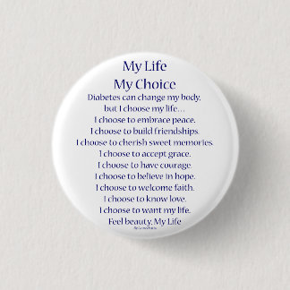 Diabetes Awareness Support My Life Poem Pins