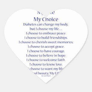 Diabetes Awareness Support Poem Decal Stickers