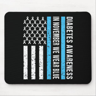Diabetes Awareness T1D In November We Wear Blue Me Mouse Mat