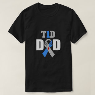 Diabetes awareness T1D Proud Type 1 Diabetes Dad T-Shirt