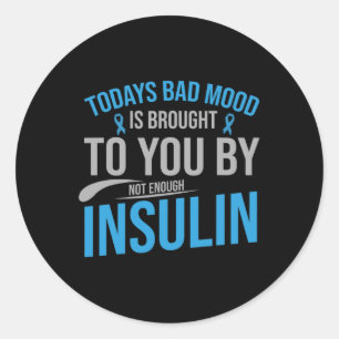 Diabetes Awareness Type 1 2 - Diabetic T1d T2d 2  Classic Round Sticker