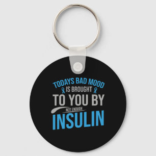 Diabetes Awareness Type 1 2 - Diabetic T1d T2d 2  Key Ring