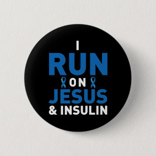 Diabetes Awareness Type 1 2 - Diabetic T1d T2d 4  6 Cm Round Badge