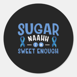 Diabetes Awareness Type 1 2 - Diabetic T1d T2d 5 Classic Round Sticker