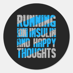 Diabetes Awareness Type 1 2 - Diabetic T1D T2D 7 Classic Round Sticker