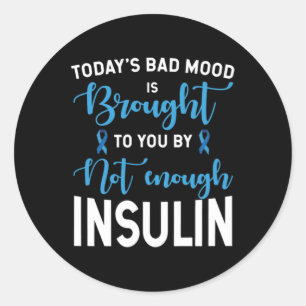 Diabetes Awareness Type 1 2 - Diabetic T1d T2d 9 Classic Round Sticker