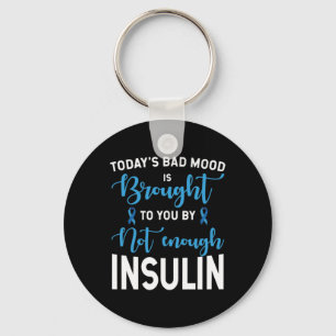 Diabetes Awareness Type 1 2 - Diabetic T1d T2d 9 Key Ring