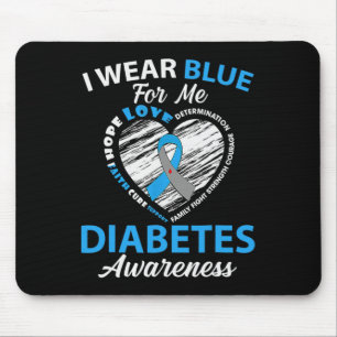 Diabetes Awareness Type 1 2 In November We Wear Bl Mouse Mat