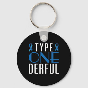 Diabetes Awareness Type 1 - Diabetic T1D 1 Key Ring