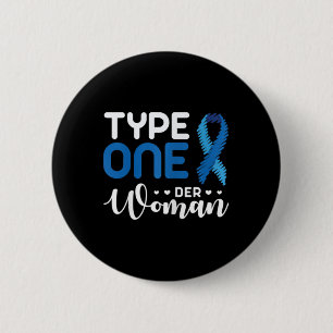 Diabetes Awareness Type 1 - Diabetic T1D 2 6 Cm Round Badge