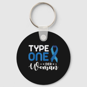 Diabetes Awareness Type 1 - Diabetic T1D 2 Key Ring