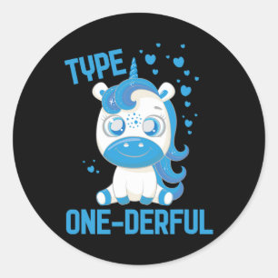 Diabetes Awareness Type 1 - Diabetic T1D  Classic Round Sticker