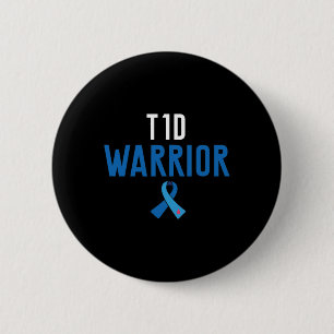 Diabetes Awareness Type 1 - Diabetic T1d Warrior 6 Cm Round Badge