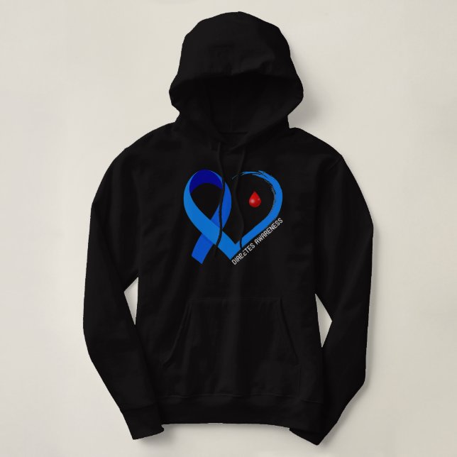 Diabetes Awareness Warrior Gift Hoodie (Design Front)