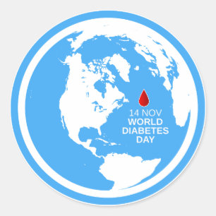 Diabetes Awareness World Diabetes Day 14 November Classic Round Sticker