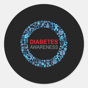 Diabetes Awareness World Diabetes Day Classic Round Sticker