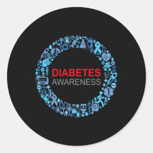 Diabetes Awareness World Diabetes Day Classic Round Sticker