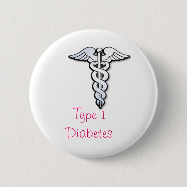 Diabetes Badge - Pink (Front)
