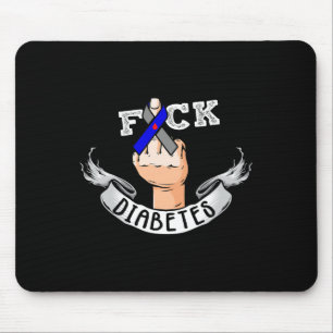 Diabetes Blue Ribbon Diabetic Type One Awareness D Mouse Mat